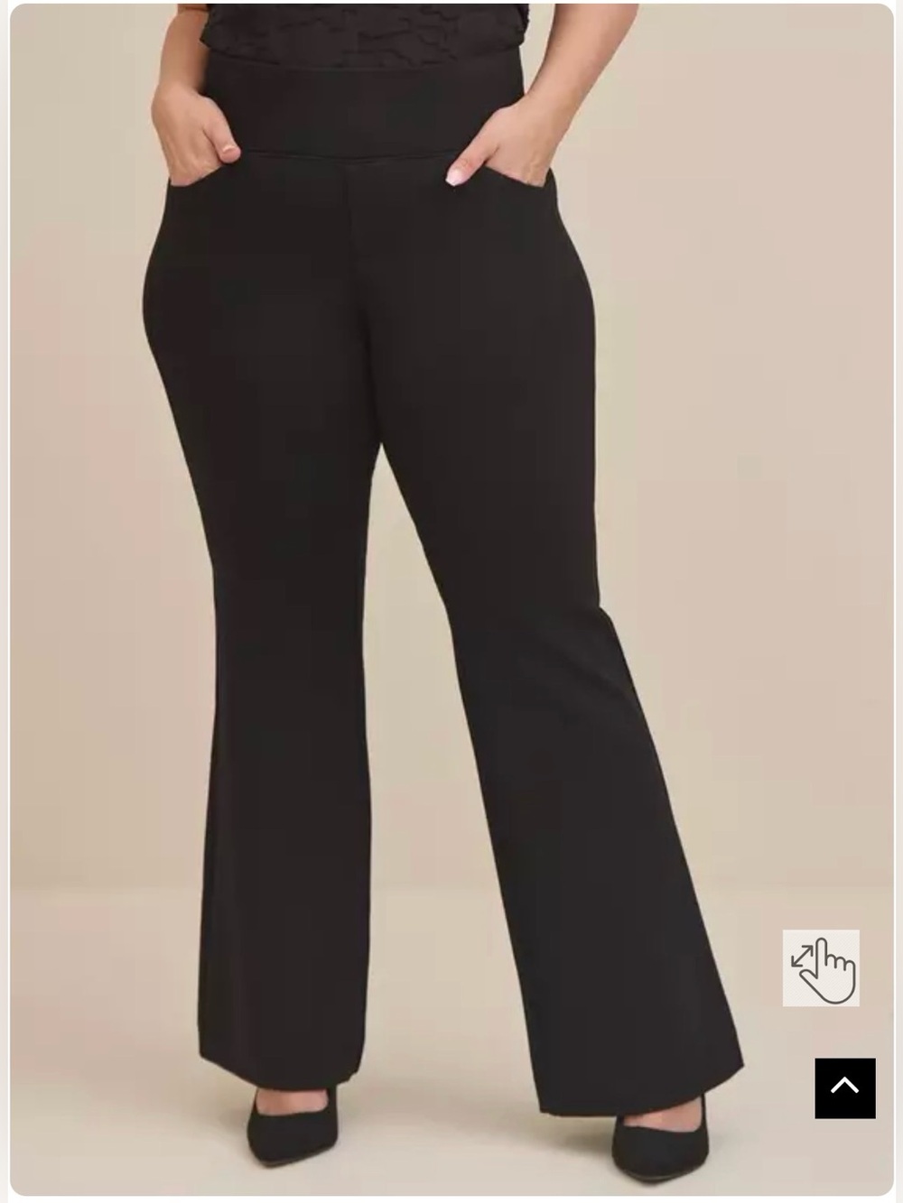 Torrid Pocket Pixie Flare Studio Luxe Ponte High-Rise Pant size 1 Tall
